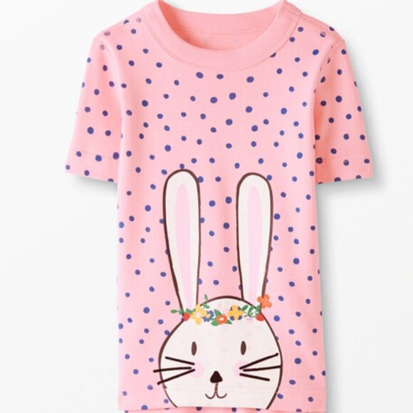 Hanna Anderson EUC girls size 10 Easter bunny colorful printed sleep top - Picture 1 of 4